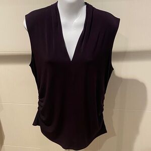 Elegant Sleeveless dark Purple Top